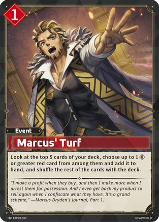Image of Marcus' Turf (EBP02-023) - BP02 Legends Awaken Foil