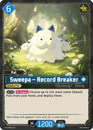 Image of Sweepa - Record Breaker (EBP02-027) - BP02 Legends Awaken Foil