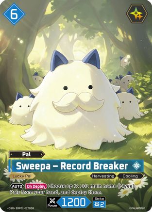 Image of Sweepa - Record Breaker (SR) (EBP02-027OSR) - BP02 Legends Awaken Foil
