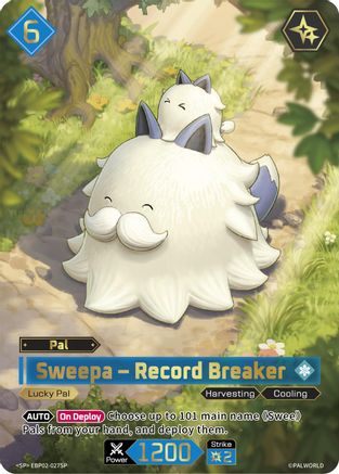 Image of Sweepa - Record Breaker (SP) (EBP02-027SP) - BP02 Legends Awaken Foil