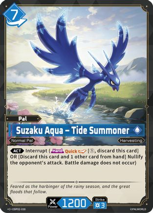 Image of Suzaku Aqua - Tide Summoner (EBP02-038) - BP02 Legends Awaken