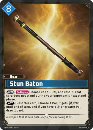 Image of Stun Baton (SR) (EBP02-043SR) - BP02 Legends Awaken Foil