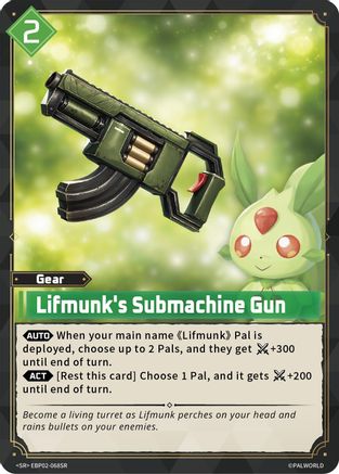 Image of Lifmunk's Submachine Gun (SR) (EBP02-068SR) - BP02 Legends Awaken Foil