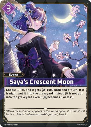 Image of Saya's Crescent Moon (SR) (EBP02-095SR) - BP02 Legends Awaken Foil