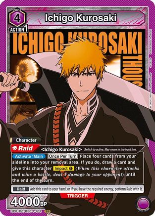 Image of Ichigo Kurosaki (104) (UE01DC/BLC-1-104) - UE10DC Bleach Thousand Year Blood War Advanced Deck Foil