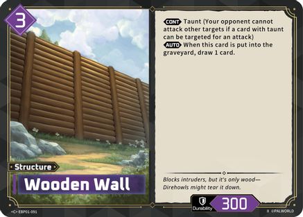 Image of Wooden Wall (2nd Edition) (EBP01-091) - BP01 Dawn of Palpagos