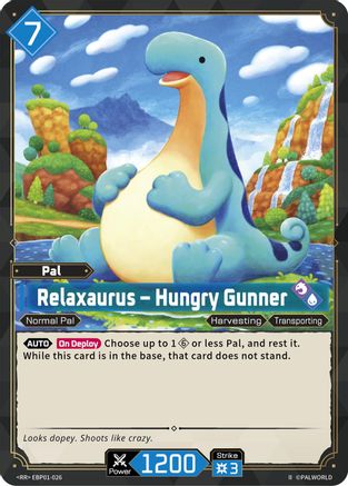 Image of Relaxaurus - Hungry Gunner (2nd Edition) (EBP01-026) - BP01 Dawn of Palpagos Foil