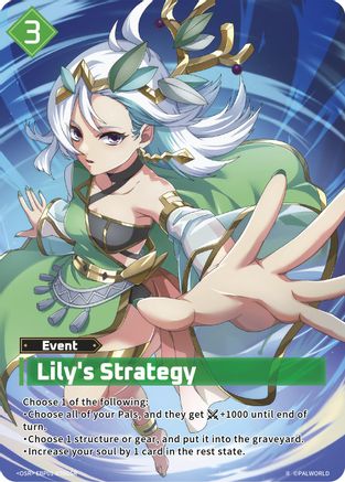 Image of Lily's Strategy (OSR) (2nd Edition) (EBP01-070OSR) - BP01 Dawn of Palpagos Foil