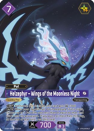 Image of Helzephyr - Wings of the Moonless Night (OSR) (2nd Edition) (EBP01-073OSR) - BP01 Dawn of Palpagos Foil