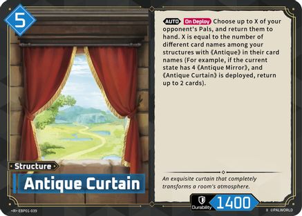Image of Antique Curtain (2nd Edition) (EBP01-039) - BP01 Dawn of Palpagos Foil