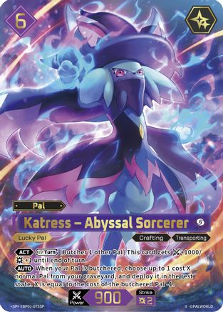 Image of Katress - Abyssal Sorcerer (SP) (2nd Edition) (EBP01-075SP) - BP01 Dawn of Palpagos Foil