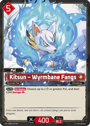 Image of Kitsun - Wyrmbane Fangs (SR) (2nd Edition) (EBP01-007SR) - BP01 Dawn of Palpagos Foil