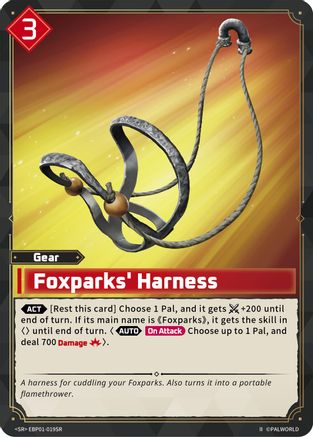 Image of Foxparks' Harness (SR) (2nd Edition) (EBP01-019SR) - BP01 Dawn of Palpagos Foil