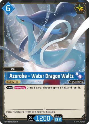 Image of Azurobe - Water Dragon Waltz (SR) (2nd Edition) (EBP01-029SR) - BP01 Dawn of Palpagos Foil