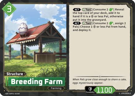 Image of Breeding Farm (SR) (2nd Edition) (EBP01-063SR) - BP01 Dawn of Palpagos Foil