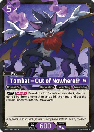 Image of Tombat - Out of Nowhere!? (SR) (2nd Edition) (EBP01-076SR) - BP01 Dawn of Palpagos Foil