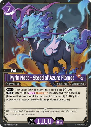 Image of Pyrin Noct - Steed of Azure Flames (SR) (2nd Edition) (EBP01-077SR) - BP01 Dawn of Palpagos Foil