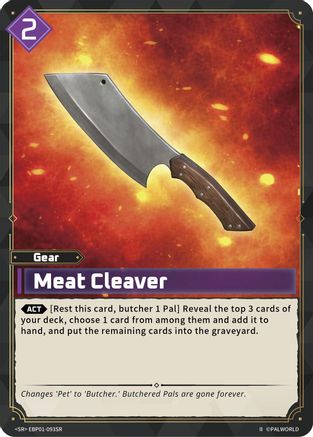 Image of Meat Cleaver (SR) (2nd Edition) (EBP01-093SR) - BP01 Dawn of Palpagos Foil