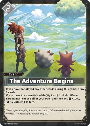 Image of The Adventure Begins (SR) (2nd Edition) (EBP01-100SR) - BP01 Dawn of Palpagos Foil