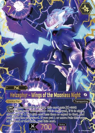 Image of Helzephyr - Wings of the Moonless Night (SSP) (2nd Edition) (EBP01-073SSP) - BP01 Dawn of Palpagos Foil