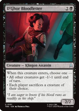 Image of D'Ghor Bloodletter (TRK-101) - Star Trek