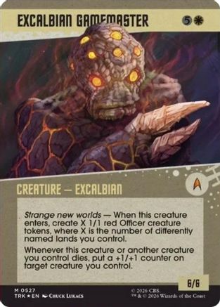Image of Excalbian Gamemaster (Showcase) (Surge Foil) (TRK-527) - Star Trek Foil