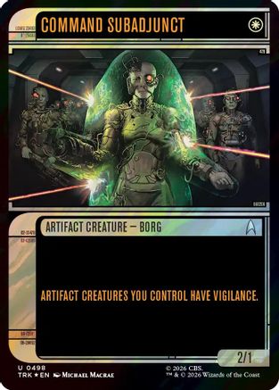 Image of Command Subadjunct (Showcase) (Surge Foil) (TRK-498) - Star Trek Foil