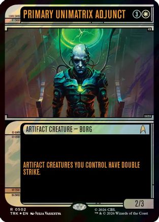 Image of Primary Unimatrix Adjunct (Showcase) (Surge Foil) (TRK-502) - Star Trek Foil