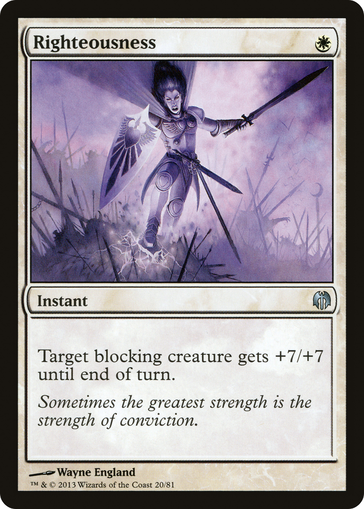 Image of Righteousness [Duel Decks: Heroes vs. Monsters]