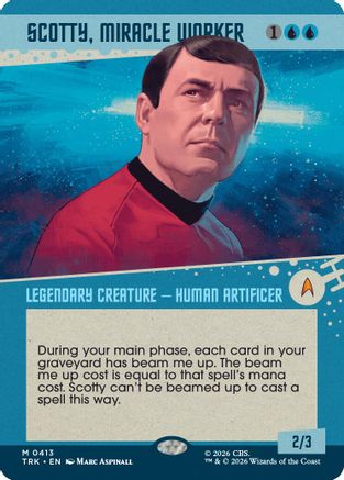Image of Scotty, Miracle Worker (Showcase) (TRK-413) - Star Trek Foil