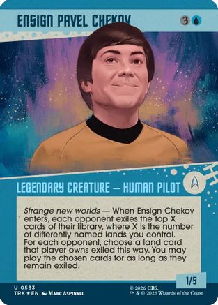 Image of Ensign Pavel Chekov (Showcase) (Surge Foil) (TRK-533) - Star Trek Foil