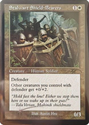 Image of Stalwart Shield-Bearers (Retro Frame) (SLD-7148) - Secret Lair Drop Series Foil