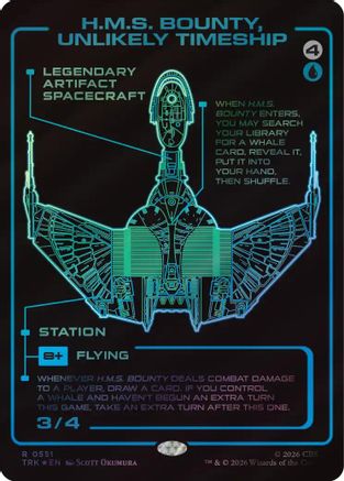 Image of H.M.S. Bounty, Unlikely Timeship (Showcase) (Surge Foil) (TRK-551) - Star Trek Foil