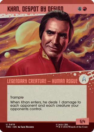 Image of Khan, Despot by Design (Showcase) (TRK-419) - Star Trek Foil