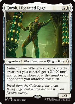 Image of Korok, Liberated Rage (TRC-022) - Commander: Star Trek