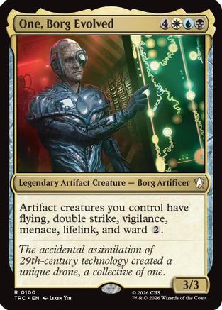 Image of One, Borg Evolved (Surge Foil) (TRC-100) - Commander: Star Trek Foil