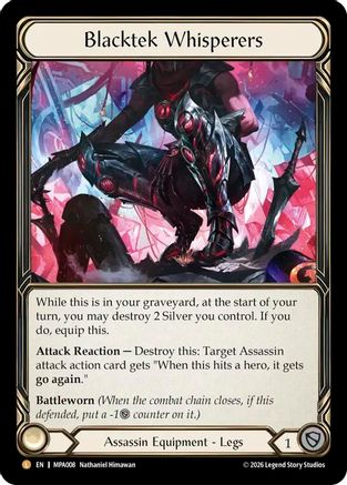 Image of Blacktek Whisperers (MPA008) - Mastery Pack Assassin Rainbow Foil