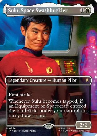 Image of Sulu, Space Swashbuckler (Borderless) (TRK-356) - Star Trek Foil