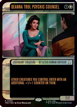Image of Deanna Troi, Psychic Counsel (Showcase) (Surge Foil) (TRK-499) - Star Trek Foil