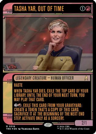 Image of Tasha Yar, Out of Time (Showcase) (Surge Foil) (TRK-518) - Star Trek Foil