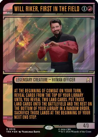 Image of Will Riker, First in the Field (Showcase) (Surge Foil) (TRK-519) - Star Trek Foil