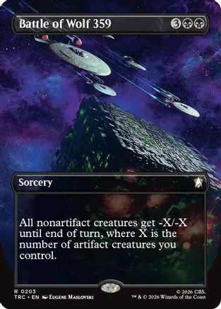 Image of Battle of Wolf 359 (Borderless) (TRC-203) - Commander: Star Trek Foil