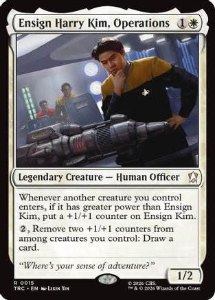 Image of Ensign Harry Kim, Operations (Surge Foil) (TRC-015) - Commander: Star Trek Foil
