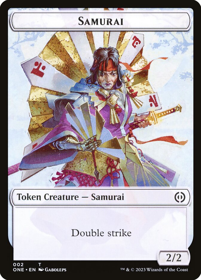 Image of Phyrexian Goblin // Samurai Double-Sided Token [Phyrexia: All Will Be One Tokens]