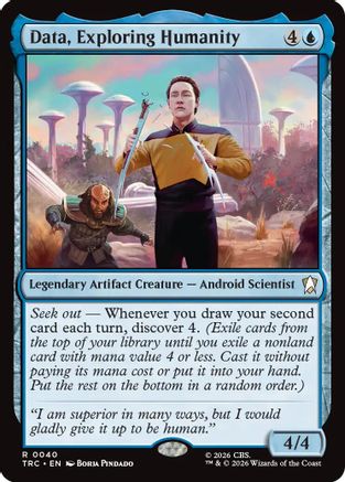 Image of Data, Exploring Humanity (Surge Foil) (TRC-040) - Commander: Star Trek Foil