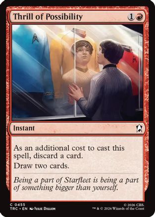 Image of Thrill of Possibility (Surge Foil) (TRC-455) - Commander: Star Trek Foil