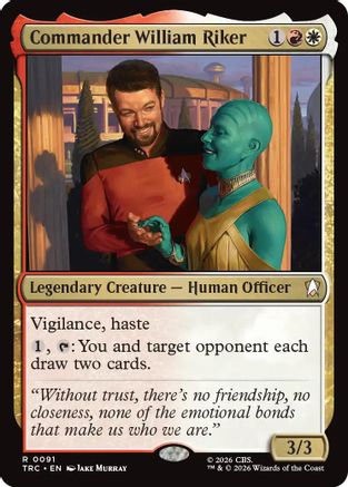 Image of Commander William Riker (Surge Foil) (TRC-091) - Commander: Star Trek Foil