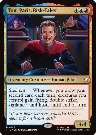 Image of Tom Paris, Risk-Taker (Surge Foil) (TRC-105) - Commander: Star Trek Foil