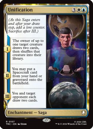 Image of Unification (Surge Foil) (TRC-107) - Commander: Star Trek Foil