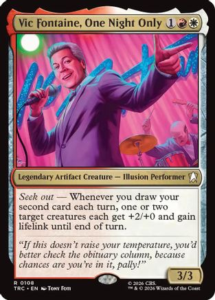 Image of Vic Fontaine, One Night Only (Surge Foil) (TRC-108) - Commander: Star Trek Foil